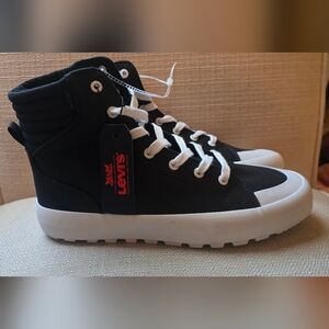 Levi's Women's Olivia II Black and White High-top Sneakers